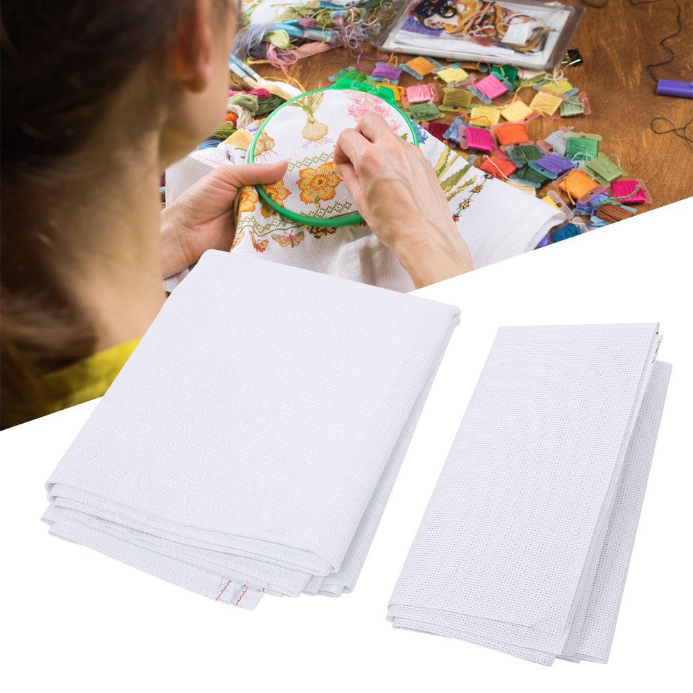 Cross Stitch Fabric Embroidery Hand Woven Mesh Gridding Cloth 14 CT Houseware Carpet DIY Accessory