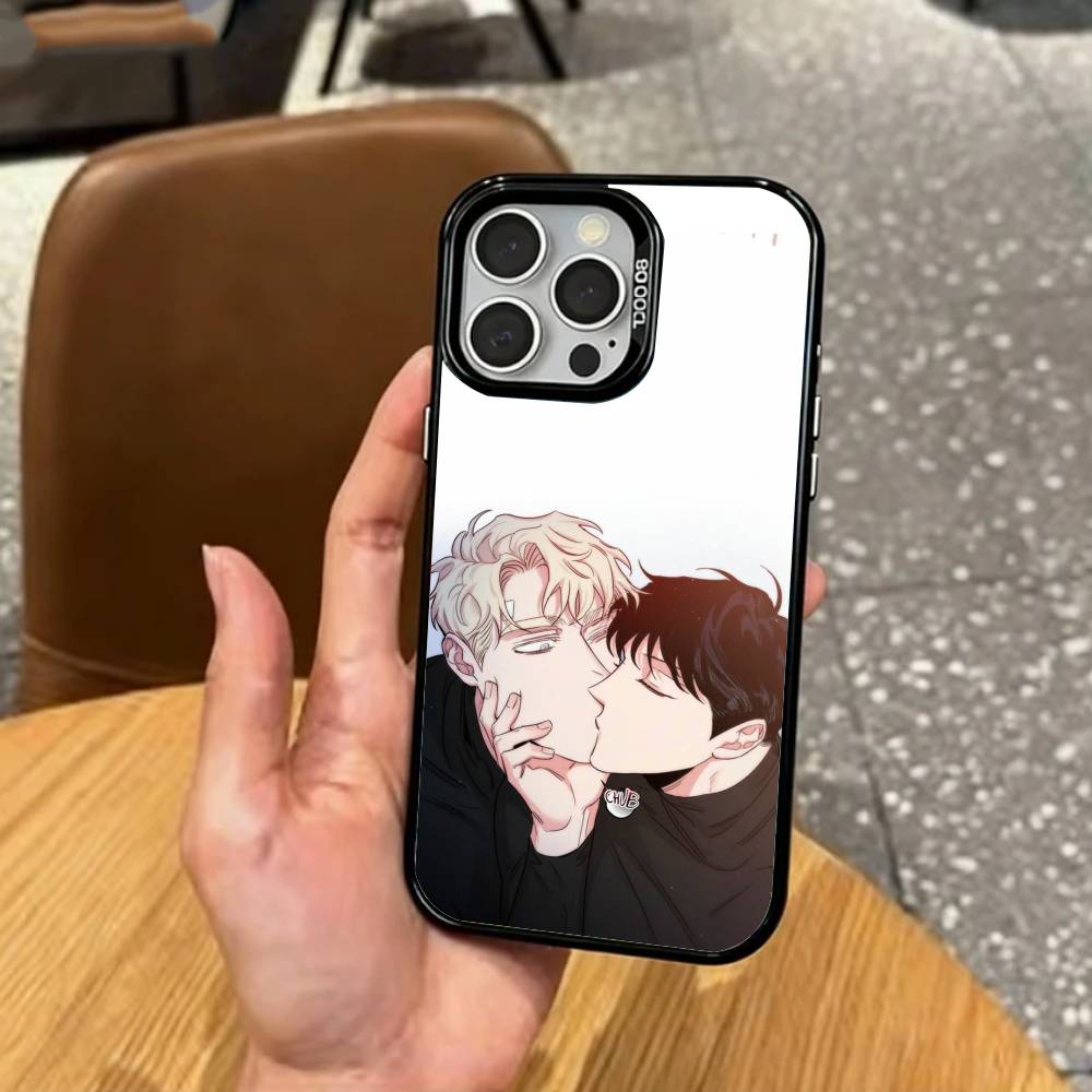 

BL Манхва R-розы и Шампанское Чехол для телефона для iPhone 17, 16, 15, 14, 13, 12, 11 Plus, Pro Max Цветной Посеребренный Внутренний Чехол iPhone15pro