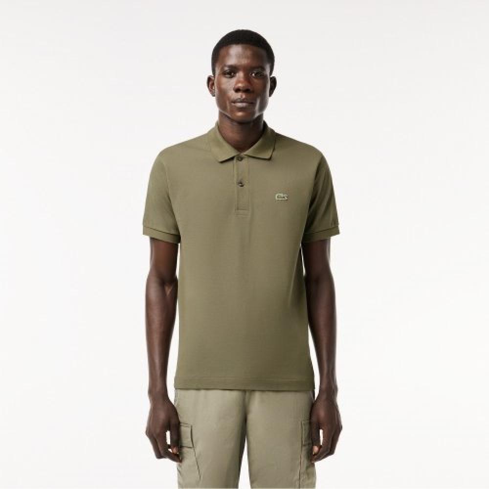 

LACOSTE Мужская рубашка-поло классического кроя с короткими рукавами [хаки] 003