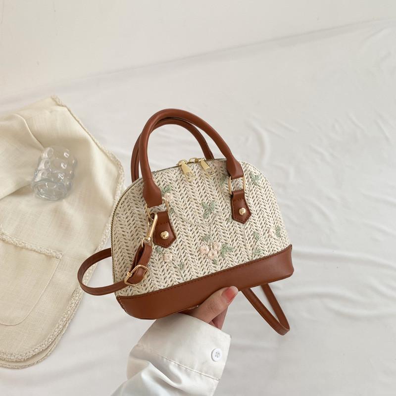 Stylish Vintage Shell Bag For Women In Black Beige Brown And Khaki Perfect For Casual Daily Use