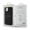 Guess Saffiano Magsafe - Etui Iphone 15 Plus (Czarny)