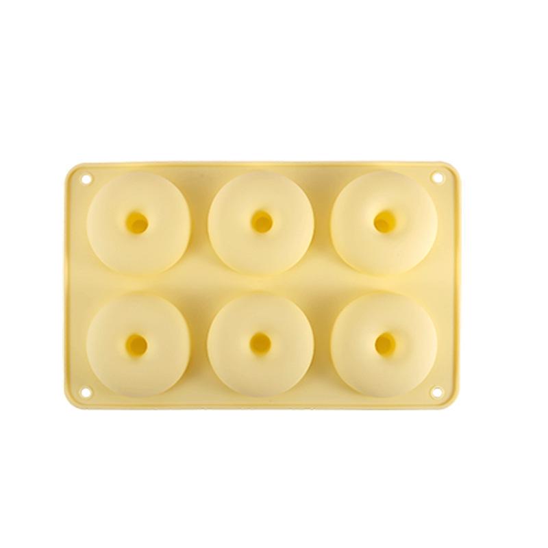 6-Cavity Food Grade Silicone Donut & Macaron Mold