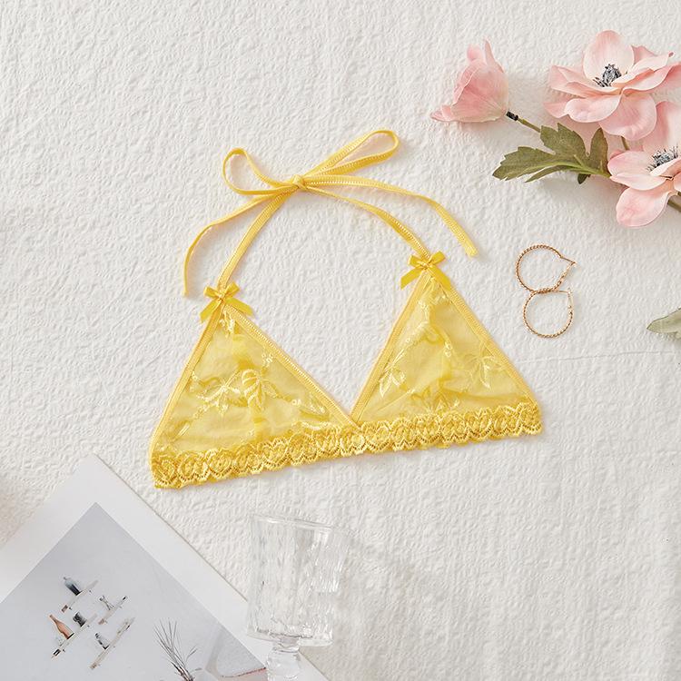 "XL Plus Size European & American Lace Sexy Triangle Cup Tie-String Bra Top 8811A"
