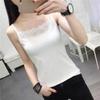 Women Top Spaghetti Strap Lace Summer Vest Square Neck Sleeveless Summer Camisole Women Clothes