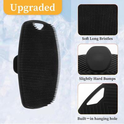 Soft Silicone Brush Wash Bath Shower Exfoliating Skin Fit For Baby Adult Bath Brush Shampoo Head Massage Brush Siliconebrush