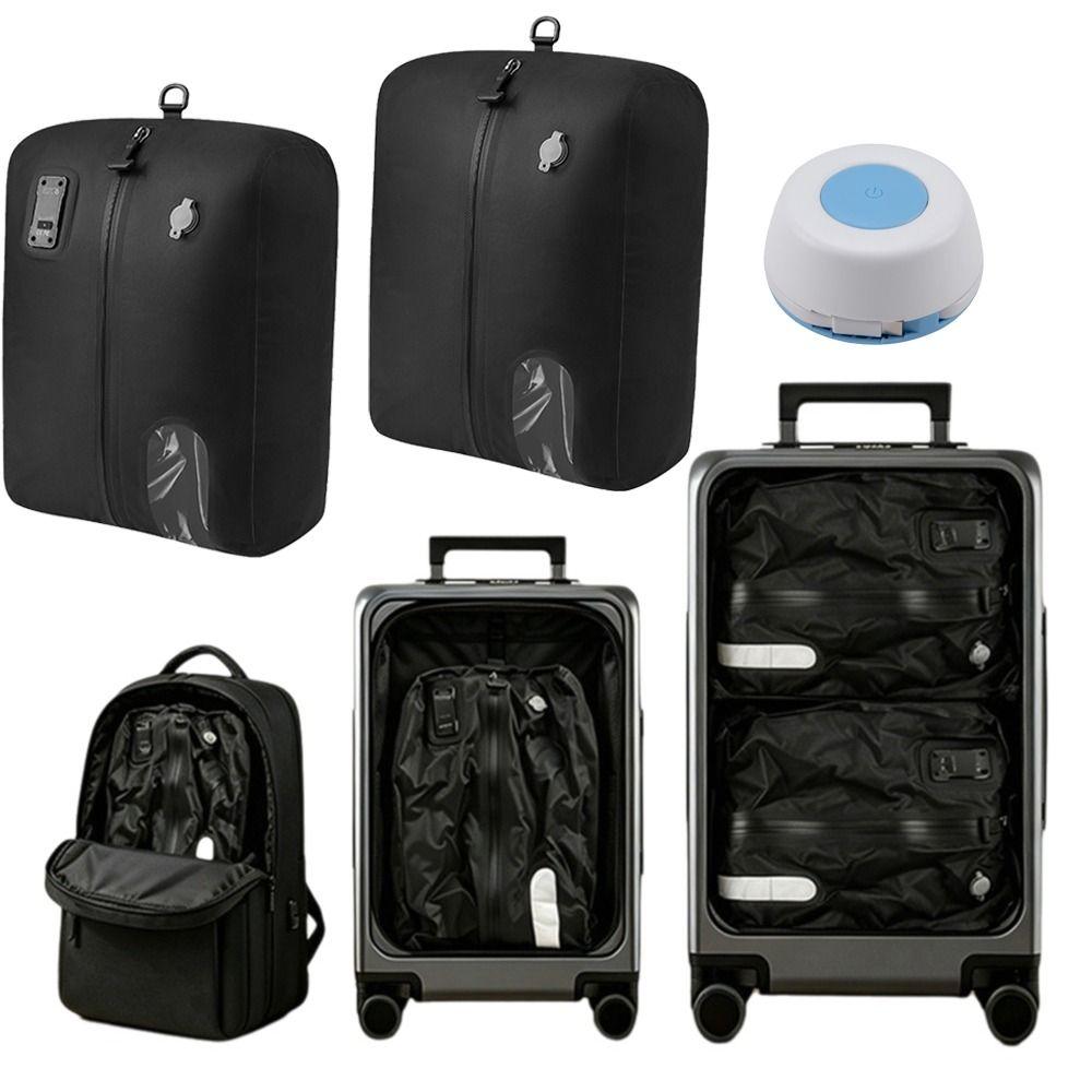 Reusable Portable Vacuum Packing Built-in Pump Suitcase Garment Cube Carry-On Luggage