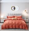 50S Pure Cotton Sateen Solid Color Brocade Fabric Duvet Cover & Bed Sheet Hotel Collection