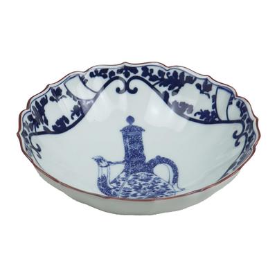 Wunderschönes und prächtiges Ko-Imari Romantisches Yuuki Design [Arita-Ware, Hergestellt in Japan] Luxus-Geschenkartikel: Kleine Schale mit Kikyo-Rand und Granatapfel-Dekor