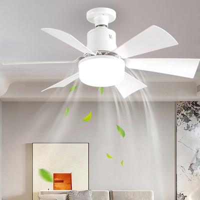 Screw In Ceiling Fan In Light Socket with Remote Ceiling Fan with Light with Extender & 6 Blades for Bedroom Kitchen Living Room