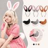 Animal Ear Long Rabbit Ears Headband Cute Decorative Headband Plush Bunny Ear Hair Hoop  Daily Wear