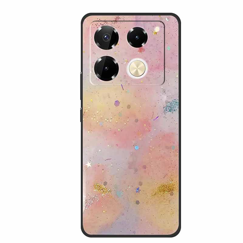 For Infinix Note 40 Pro 5G Case TPU Soft Silicone Cover Phone Cases for Infinix Note 40 40pro 4G Flowers Lovely Coque Fundas