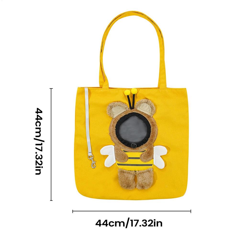 Cat Carrier Pouch Cartoon Pet Carrier Bag Puppy Outgoing Shoulder Purse for Travel Hiking Airplane Camping Indoor Winter