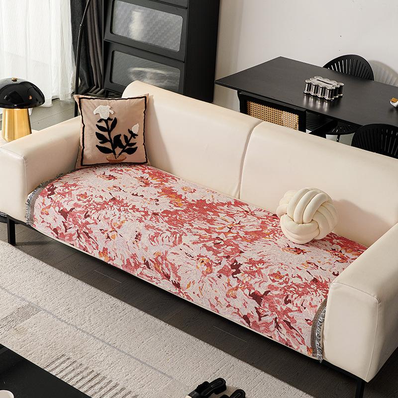 Cute Sofa Towel, Cartoon Panda Cover, Double-Sided Available Sofa Cushion, Universal For All Seasons, Dirt-Resistant And Non-Slip Sofa Cover