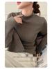 Women's H129 Orlon Semi-High Neck Fleece-Lined Warm Base Layer Top