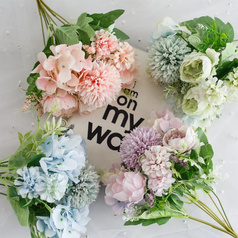 Artificial Flowers, 7-pronged Artificial Flowers, Peony Bouquets, Plastic Flowers, Daisies, Silk Fabric Flowers, Dried Flowers, Home Decoration