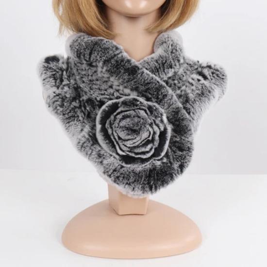 Нові Жіночі Зимові Хутряні Шапки Шарфи Набори Натуральні Теплі Справжні Шапки з Хутра Кролика Рекс Шарфи Леді В'язані Шапки з Натурального Хутра Шарф