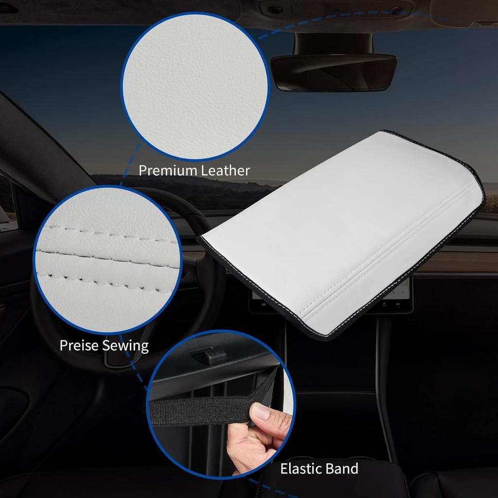 Tesla Model 3/Y Armrest Accessories - Center Console Cover For Tesla - Car Armrest Box Cover Decoration Interior For Model 3 2017- 2024 2025 Or Model