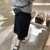 Slim-Fit Pencil Skirt Women's Autumn Winter Knitted Midi Half Skirt High Waist Loose Thickened Straight Bodycon Wool Skirt