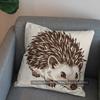 2D Cute Hedgehog Design Pillow For Home Decor Pattern Cushion Cover Suitable For Sofa Bedroom Car Pillow Cover