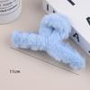 Large Milk Coffee Plush Claw Clip: Fluffy Autumn/Winter Hairpin for Women