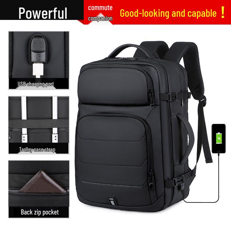 Men's Waterproof Multifunctional Computer and Travel Backpack - Large Capacity & Expandable Design