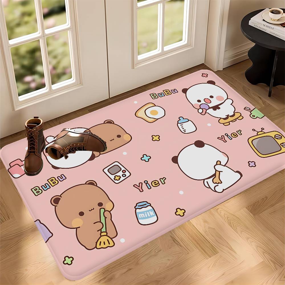 Bubu And Dudu Cute Cartoon Floor Mat Kids Room Bedroom Decoration Balcony Anti-Slip Doormat Living Room Welcome Rug