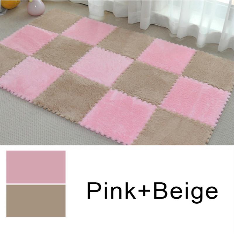 30*30 EVA Splicing Velvet Foam Pad Child Bedroom Treasure Crawling Mat