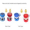 R 134a Gas Quick Connector, HVAC AC Valve Core Manifold with 1 X Blue Quick Coupler for A/C Manifold Gauge Set