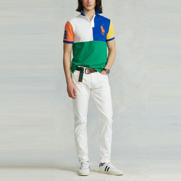 Polo Ralph Lauren SS22 Color Block Short Sleeve Polo Shirt Men Tops Multicolor MNPOKNI1N821701-400
