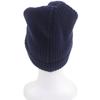 Excellent CELINE Knit Cap Logo Patch Beanie Hat Navy Wool Mens 2AH35423P Used