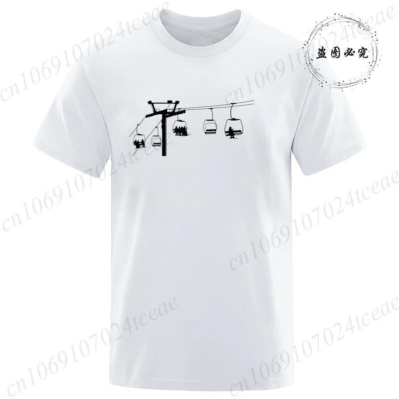 New Ski Lift T-Shirt Mens Ladies Unisex Skiing Gift Extreme Sports Tees Skier Casual Pride T Shirt Men Unisex Fashion Tshirt Top