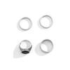 4Pcs/Set Gothic Vintage Silver Color Geometric Ring for Men Neutral Punk Carved Titanium Steel Finger Ring Steampunk Jewelry New