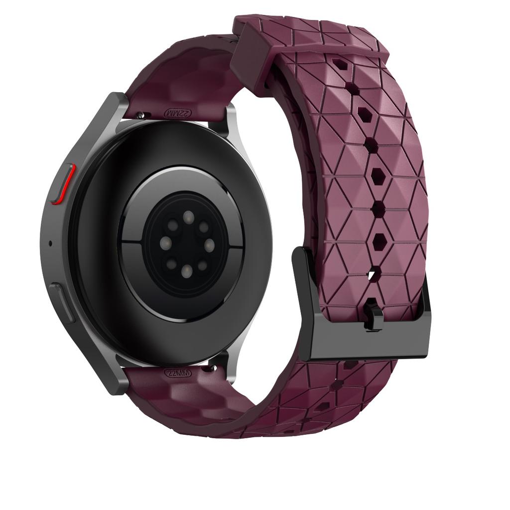 22mm 20mm Silicone Strap For Samsung Watch 7/6/5/4 Huawei Watch 4/3/GT5-4-3 Football Pattern Bracelet Amazfit GTR 4/Balance Band