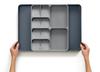 Joseph Joseph Cutlery Case, Tray, Storage, Drawer Organizer (Authentic) 85166, Gray