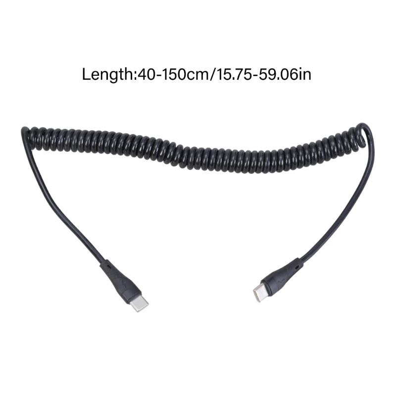 Type C To Type C 100W Collapsible  Data Cable Fast Speed Charge Cord Supports 480Mbps Transfer for Various Type C Gadgets