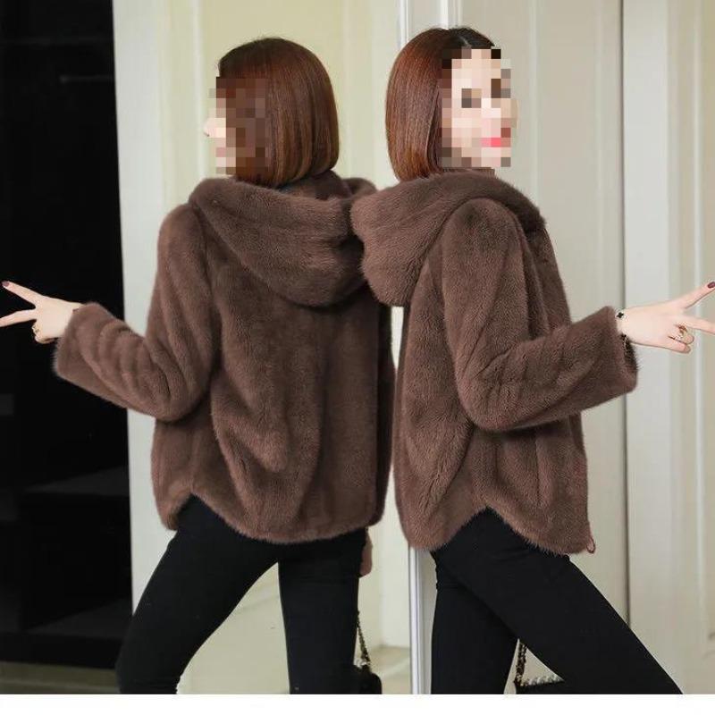 Fleece Thickened Double-sided Coral Fleece Autumn and Winter Loose Hooded Thermal Sweater Women's Cardigan Lamb Plush Jacket