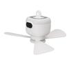 Small Ceiling Fan with Light ABS Quiet Rechargeable Portable Hanging Fan Light with Remote Control for Bedroom Outdoor Camping