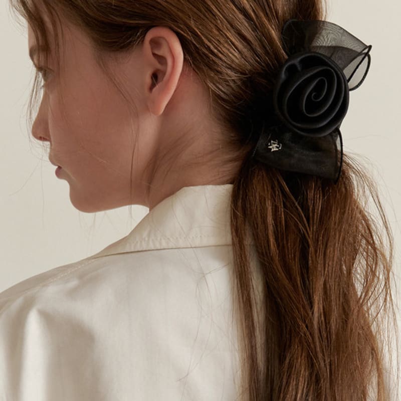 Tatiana Black Swan Ribbon Hair Crow Clip HB2254