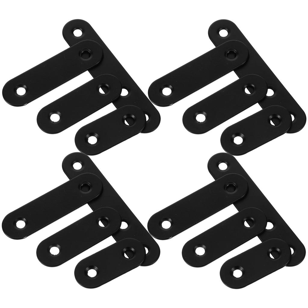 24Pcs Heavy Duty Flat Plate Brackets Metal Straight Support Braces for Tablet Mounting Desk Stand Holder Bracket Fixing Hardware