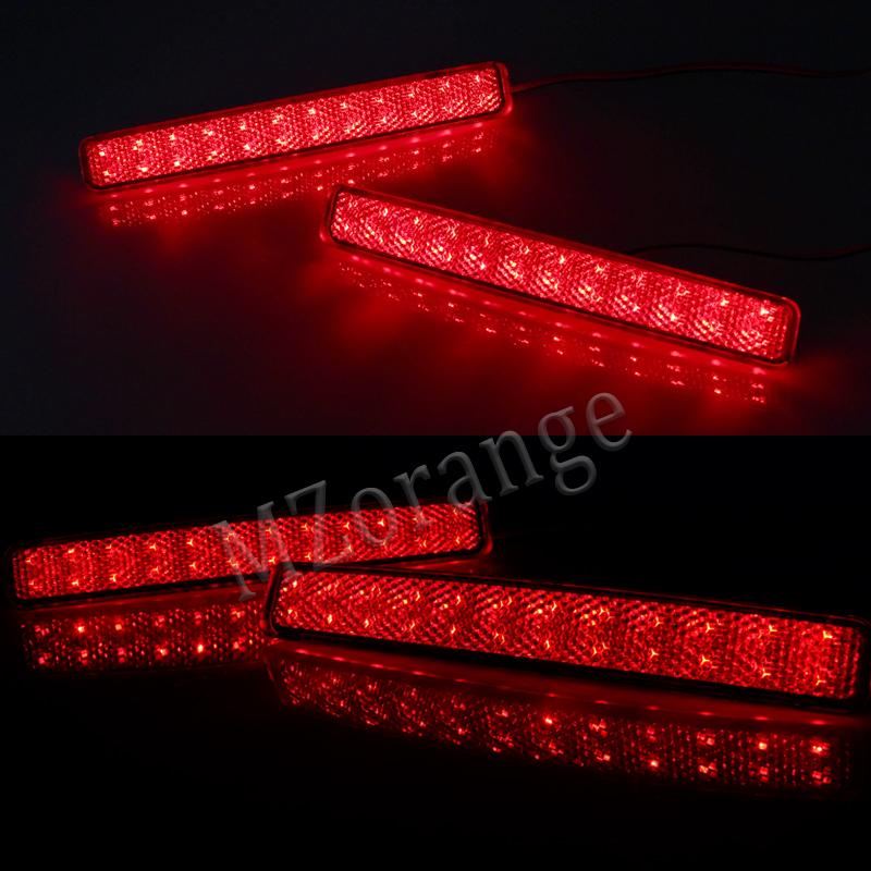 2pcs LED Rear Bumper Reflector Brake Lights For VW T5 Transporter For Multivan 2003-2011 Accessories Auto Rear Bumper