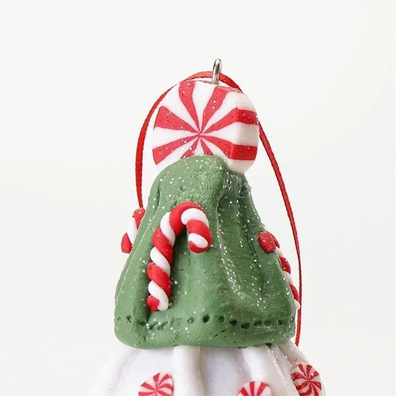 1 Pcs Xmas Tree Decors Christmas Soft Pottery Pendant Cute Angel Tree Hangable Ornament For Indoor Outdoor Garden Yard Supplies