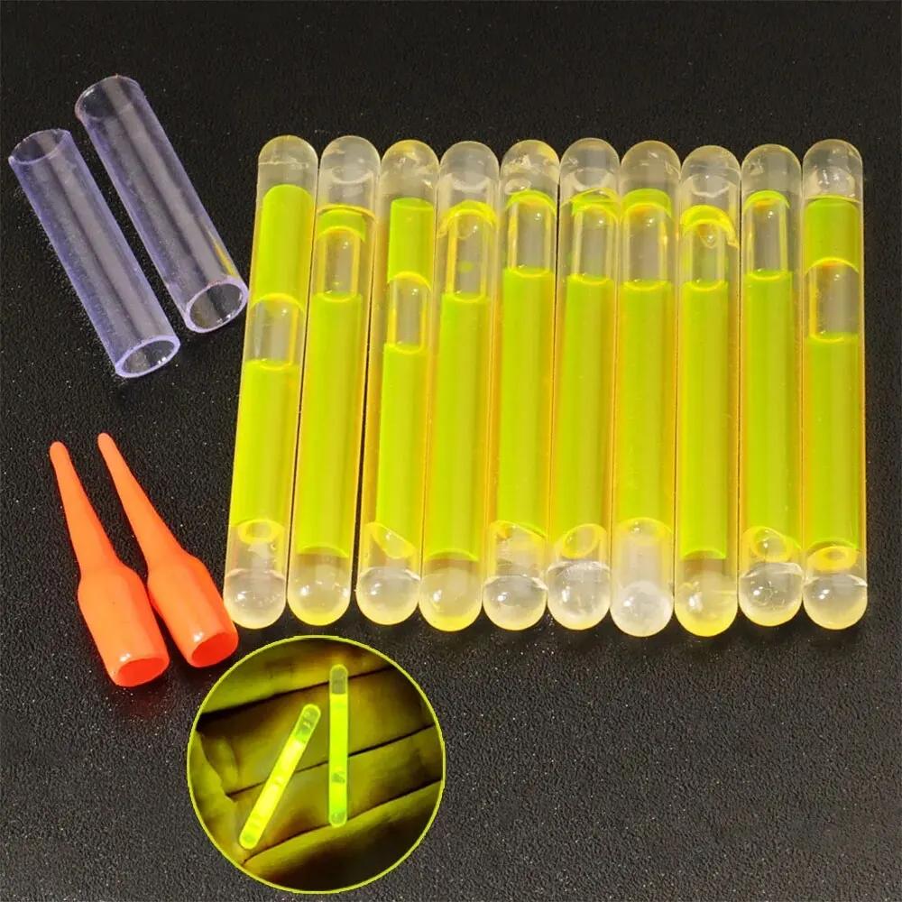 10PCS Fireflies 4.5*40mm for Fishing Float Fluorescent Lightstick Light Night Rod Lights Tool Bright Dark Colored Glow Stick