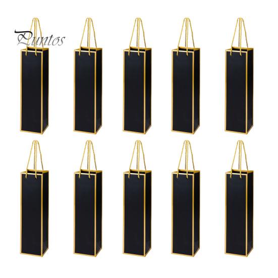 

10 шт. подарочных пакетов для вина, многоразовые пакеты для спиртных напитков, усиленное дно, дизайн, свадебные вечеринки, юбилей, шампанское, винные пакеты с ручками Sets