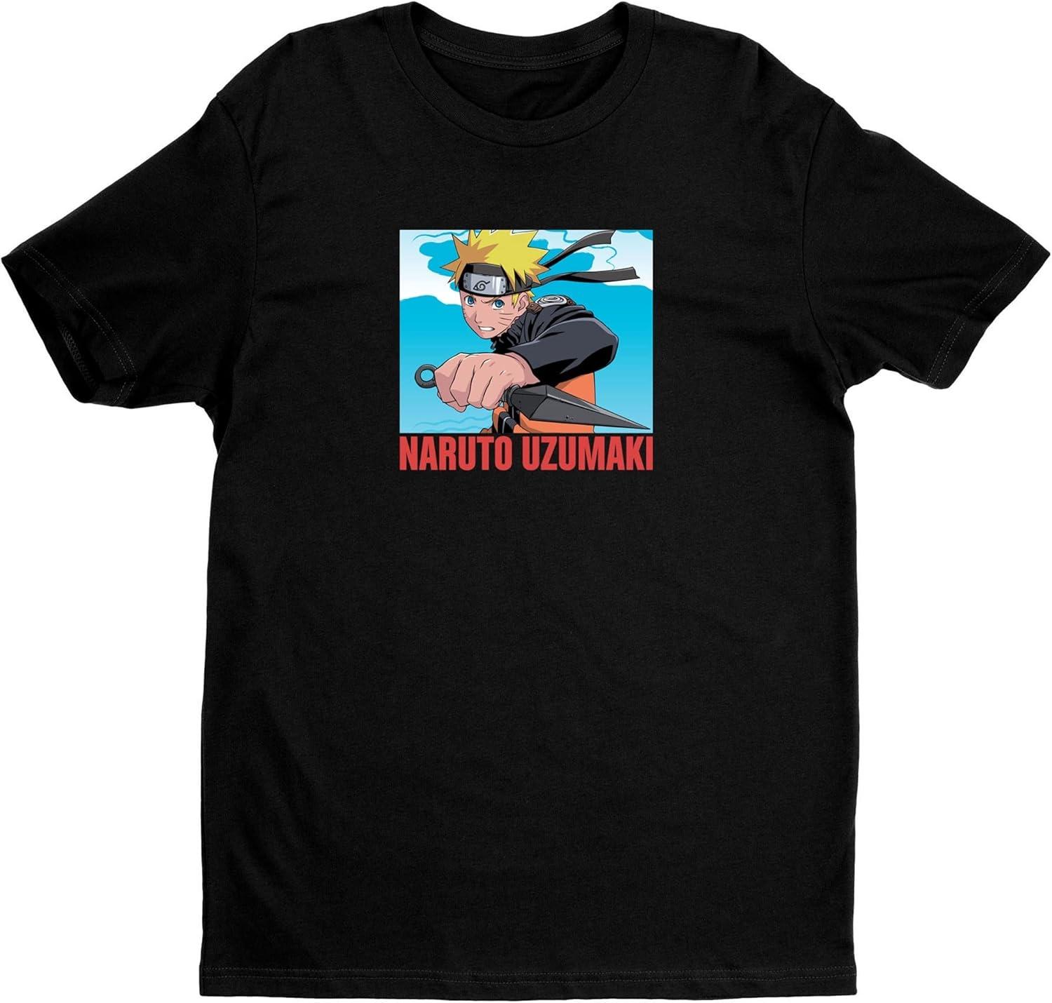 

Naruto Shippuden Naruto Uzumaki Screenshot Crew Neck Short Sleeve Men s Black T-shirt XXXXXL чорний