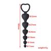 Heart-Shaped Silicone Anal Beads Plug - Unisex Adult Self-Pleasurer.