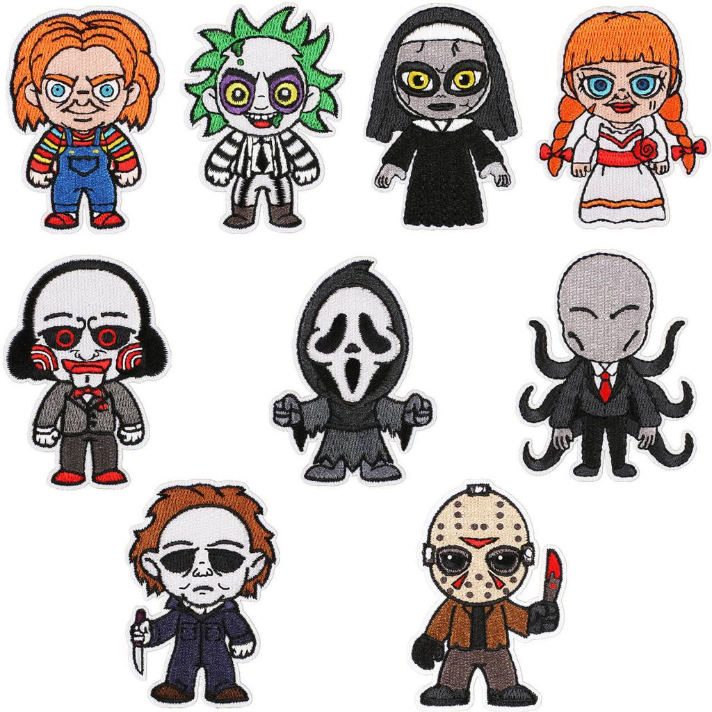 Horror Tree Demon Embroidery Cloth Sticker Mummy Patch Sticker Computer Embroidery Chapter Ghost Embroidery Sticker Cartoon Haunted House Patch