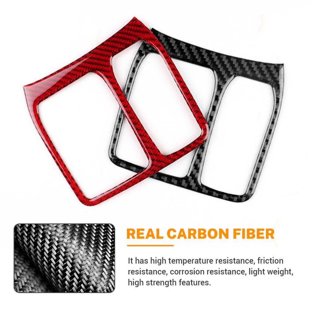 For Renault Clio Mk5 2021-2025 Carbon Fiber Gear Electronic Handbrake Button Frame Anti Scratch Decor Protector Car Accessories