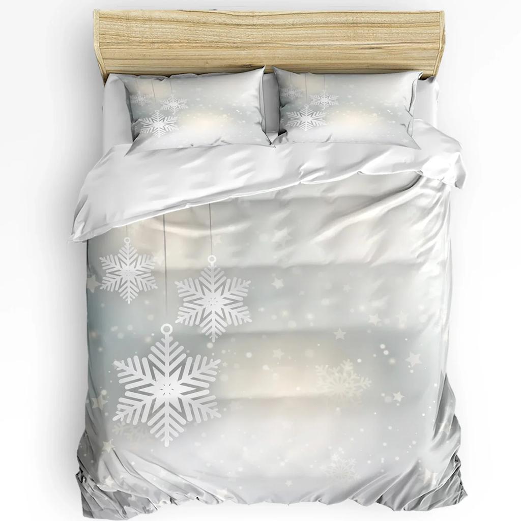 Christmas City Houses Building Castle Bedding Set 3pcs Duvet Cover Pillowcase Kids Adult Quilt Cover Double Bed Set Home Textile