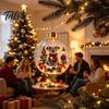 3D Winter Scene Baubles Glowing Christmas Story Ornament, Light-Up Ball Hanging Decor with Warm LED Light, Festive Indoor Home Decorations Mini