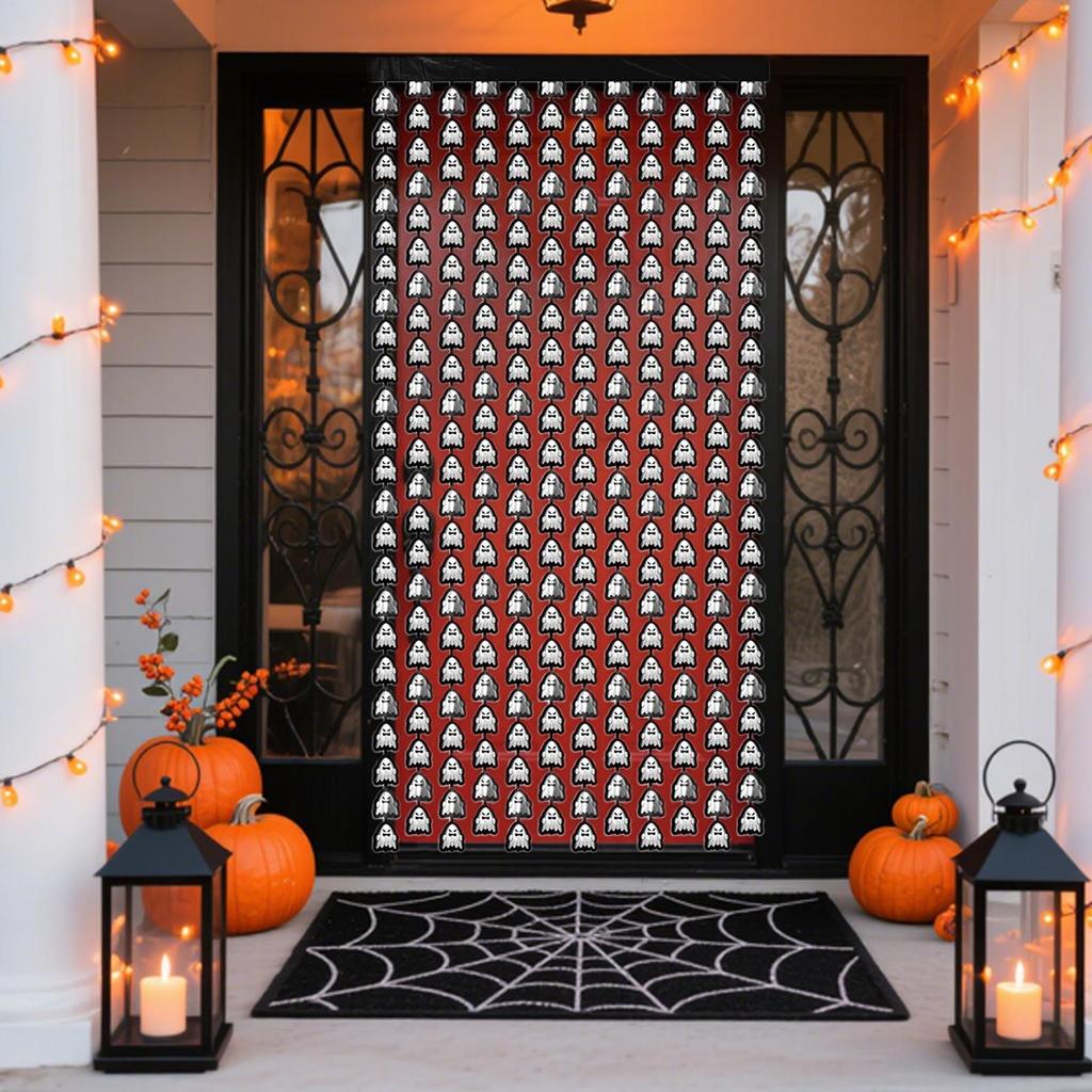 Ghost Shower Curtains Ghost Halloween Backdrops For Wall Cute Glow-in-Dark Backdrop Decoration For Party Kitchen Home Wall